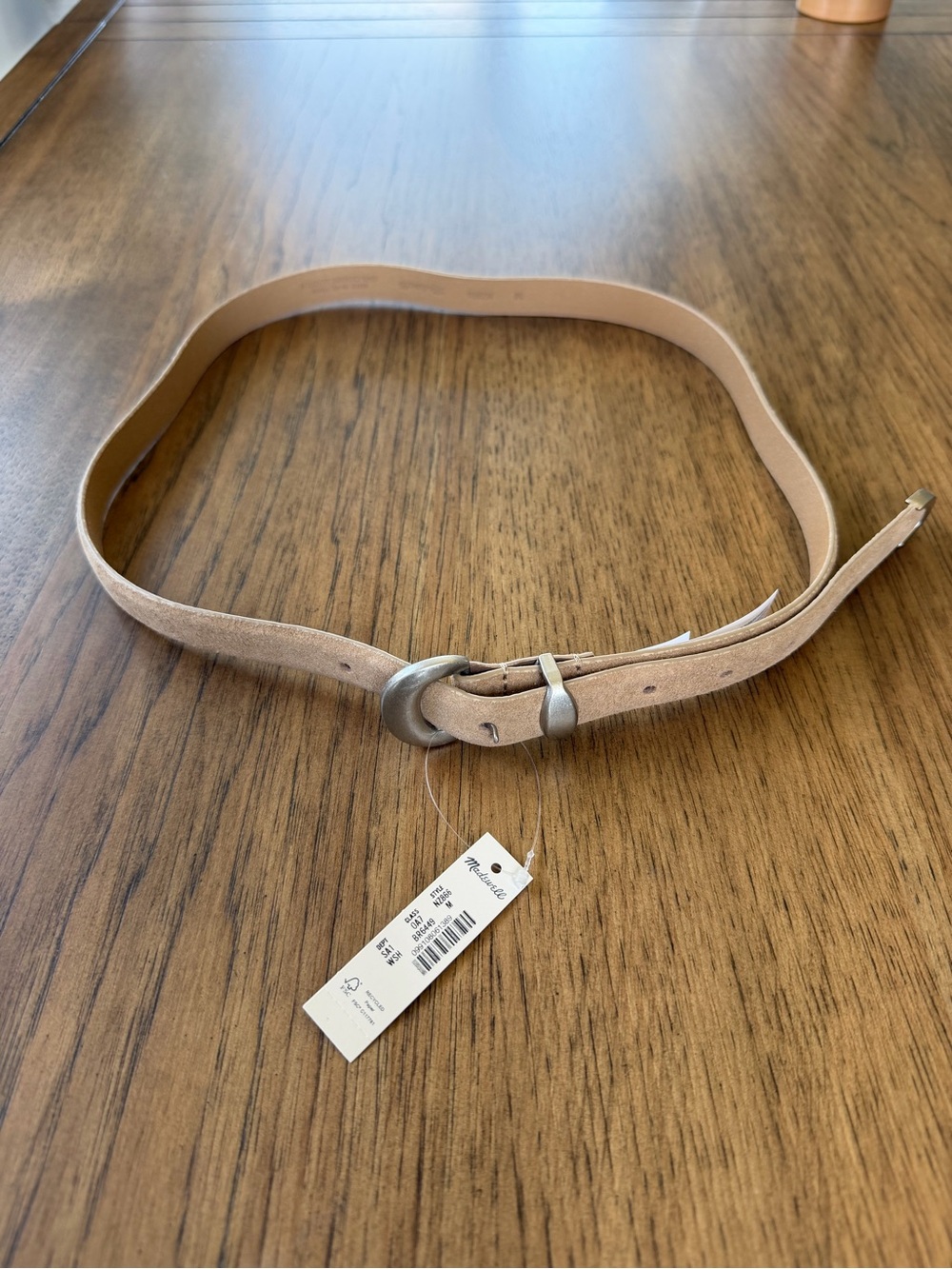 Madewell Women’s Suede Domed Buckle Belt